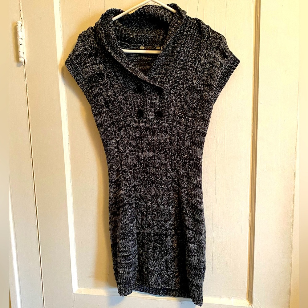 Gray sweater dress